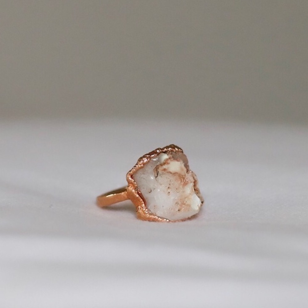 Little Sycamore Mexican Opal Ring Rose Gold size 6